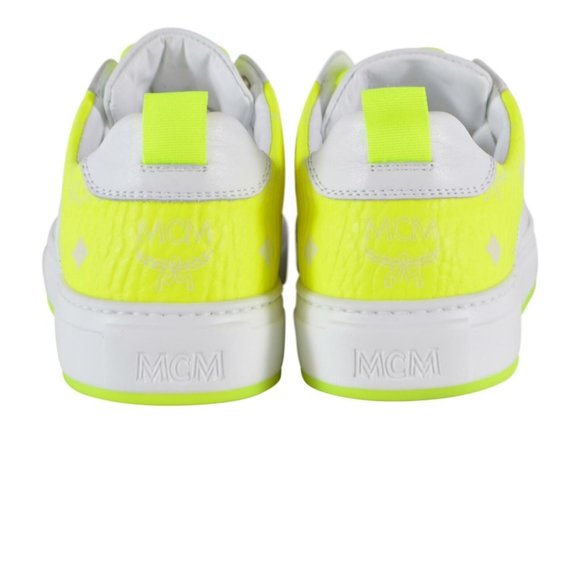 MCM Women's Neon Visetos Low Top Sneakers Shoes - Picture 6 of 10